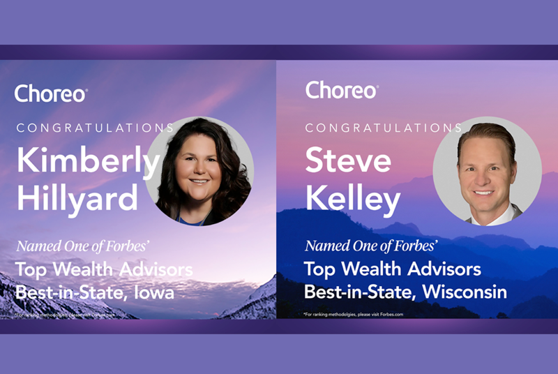Managing Directors, Kimberly Hillyard and Steve Kelly Recognized in Forbes' Best-in-State ranking for Iowa and Wisconsin